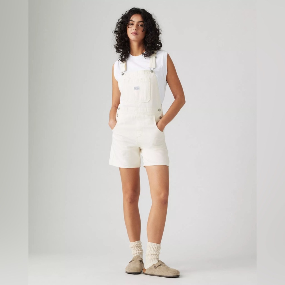 Levi's Women's Off-White Denim Overalls